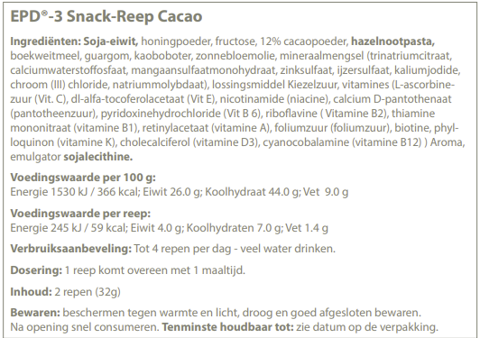 EPD-3 | Snackreep cacao