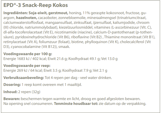 EPD-3 | Snackreep kokos