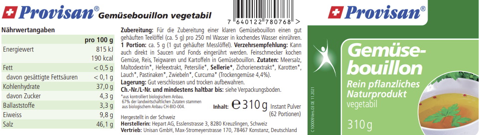 EPD-3 | Provisan groente bouillon | 310 gram