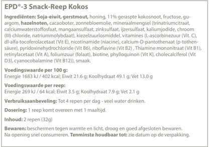 EPD-3 | Snackreep kokos